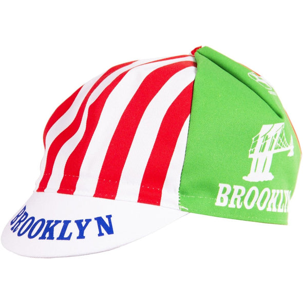 Giordana Team Brooklyn Cotton Cap – White - Green - Classic Cycling