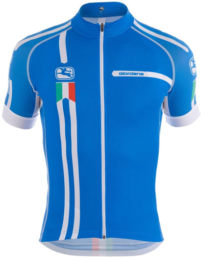 Giordana Trade "Squadra" Scatto Short Sleeve Jersey - Blue - Classic Cycling