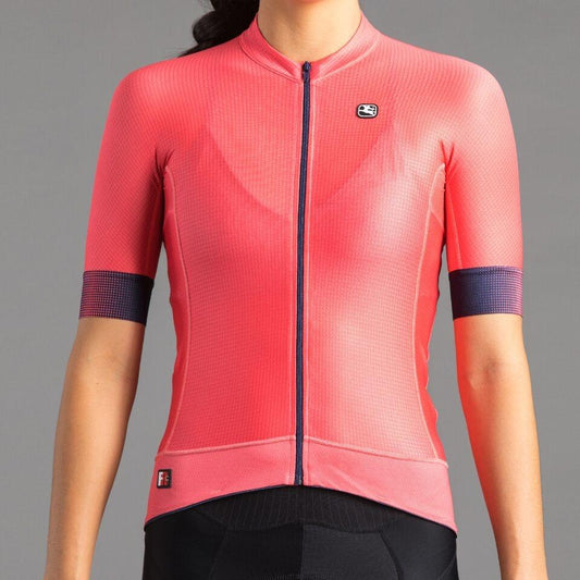 Giordana Women's FR-C PRO Short Sleeve Jersey - Navy with Ballerina Pink accents - Classic Cycling