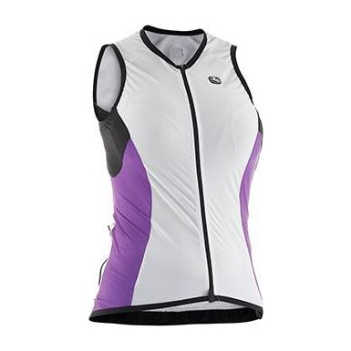 Giordana Womens FRC Sleeveless Jersey - White-Purple - Classic Cycling