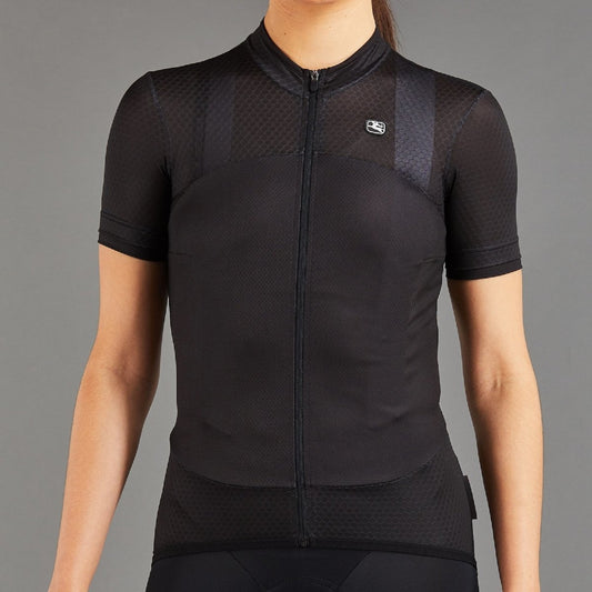 Giordana Women's SilverLine Short Sleeve Jersey - Full Black - Classic Cycling