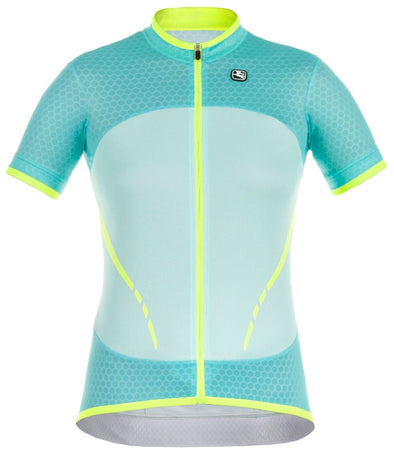 Giordana Women's SilverLine Short Sleeve Jersey - Green-Yellow - Classic Cycling