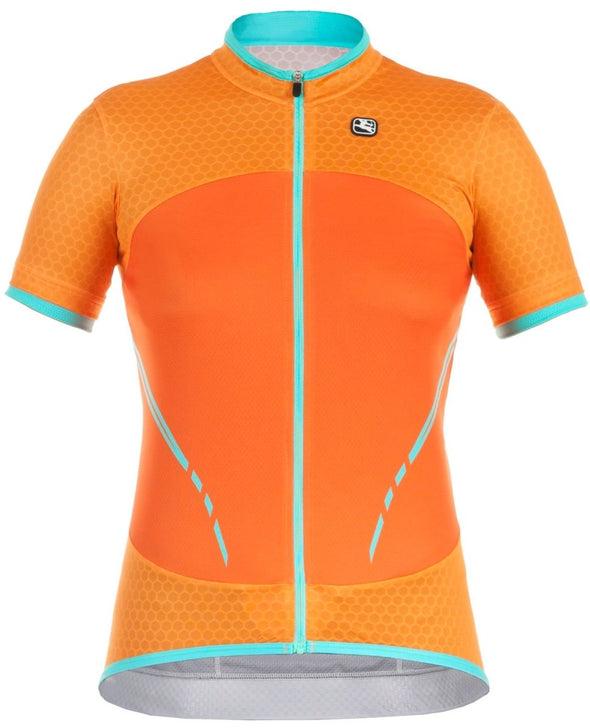 Giordana Women's SilverLine Short Sleeve Jersey - Orange - Classic Cycling