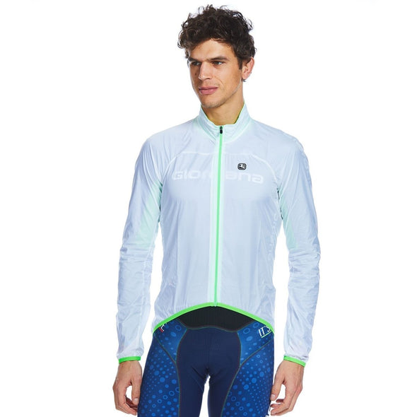 Giordana ZEPHYR Cycling Jacket - Opaque White with black accents - Classic Cycling