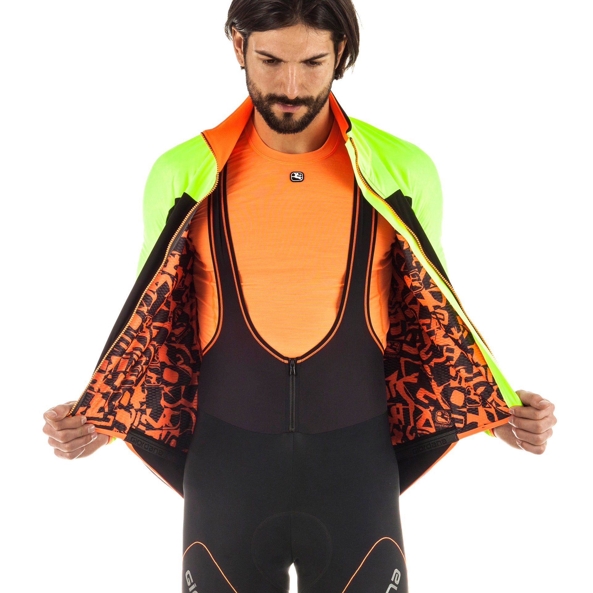 Giordana A +V Extreme Winter Jacket - Yellow-Black - Classic Cycling