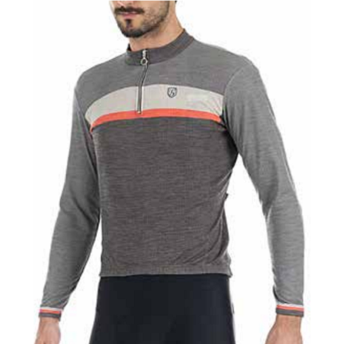 Giordana Sport Elite Short Sleeve Jersey - Grey-Black-Red - Classic Cycling