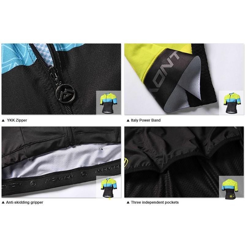 Monton Urban Climbing Flower Cycling Jersey - Yellow - Classic Cycling