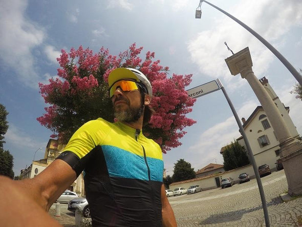 Monton Urban Climbing Flower Cycling Jersey - Yellow - Classic Cycling