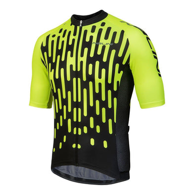 Nalini Podio Short Sleeve Jersey - Yellow-Black - Classic Cycling