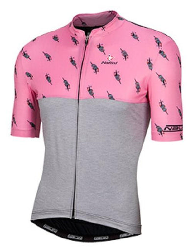 Nalini San Babila Short Sleeve Jersey - Pink-Grey - Classic Cycling