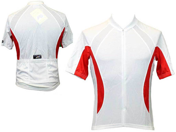 Santini White-Red Cycling Jersey - Classic Cycling