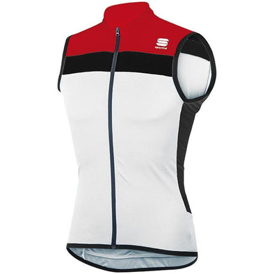 Sportful Pista Sleeveless Cycling Jersey - Red White - Classic Cycling