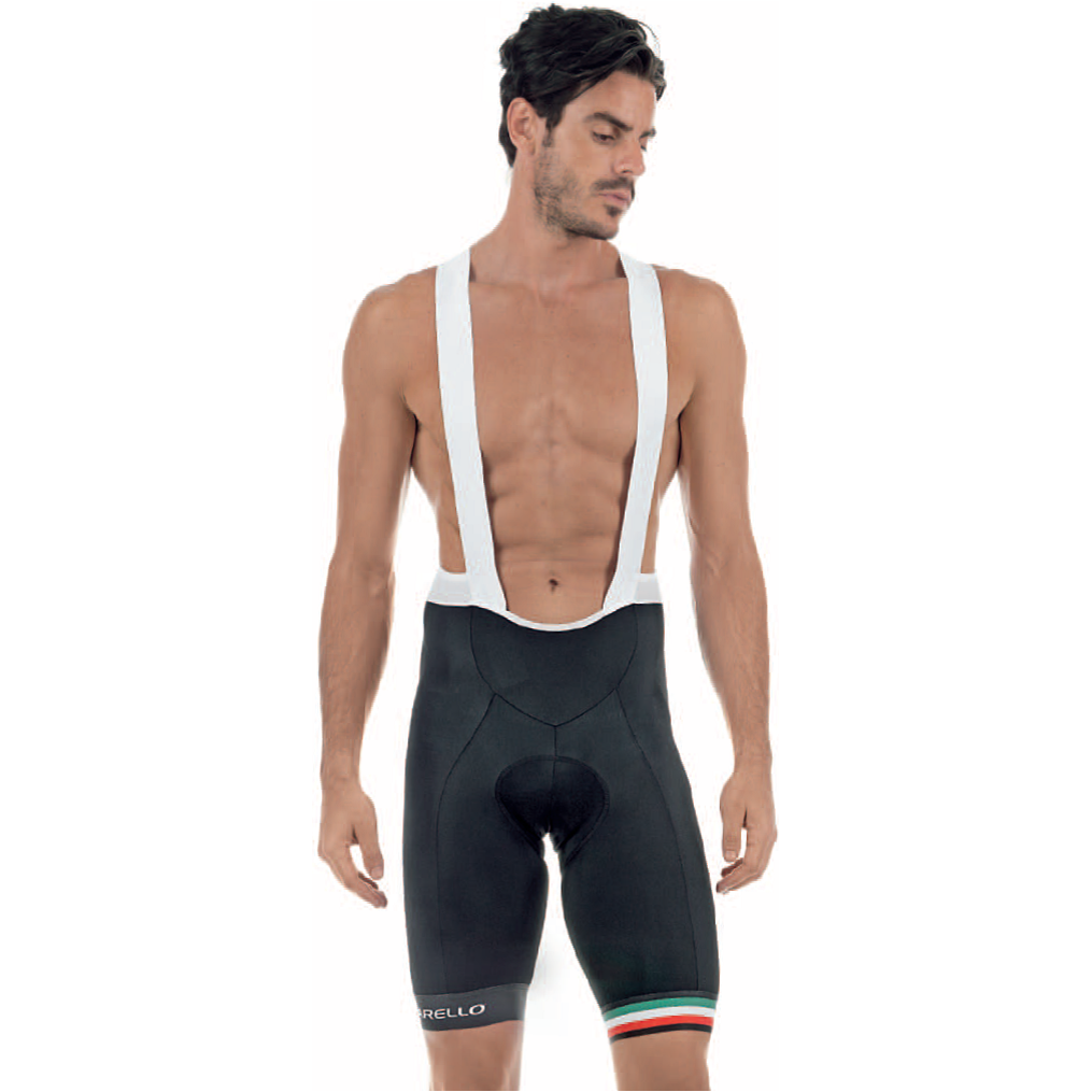Pinarello STRADA Bib Shorts - Black-Italia - Classic Cycling