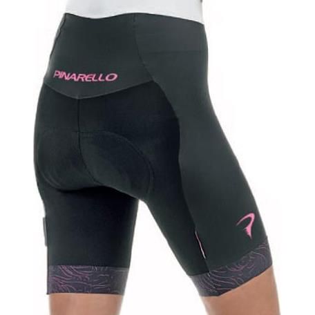 Pinarello Women's STRADA Shorts - Black-Pink - Classic Cycling