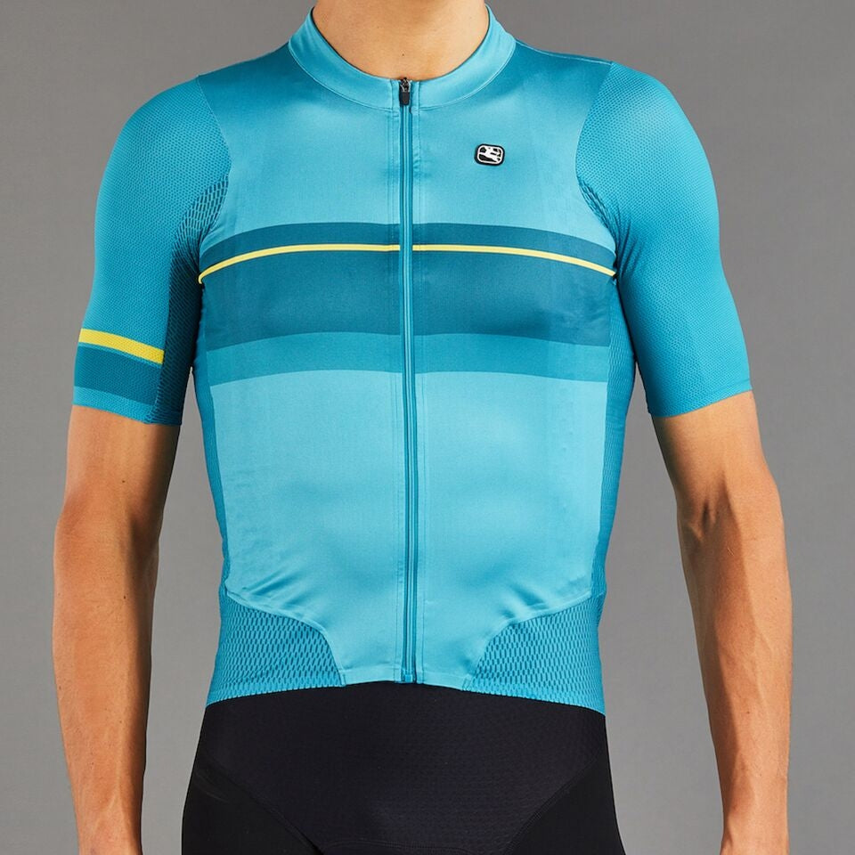 Giordana NX-G AIR S-S Jersey - Teal Blue with Marigold accents - Classic Cycling